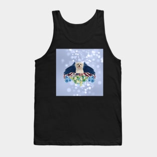 Cute dog and squirrel with wings and hat, USA Tank Top